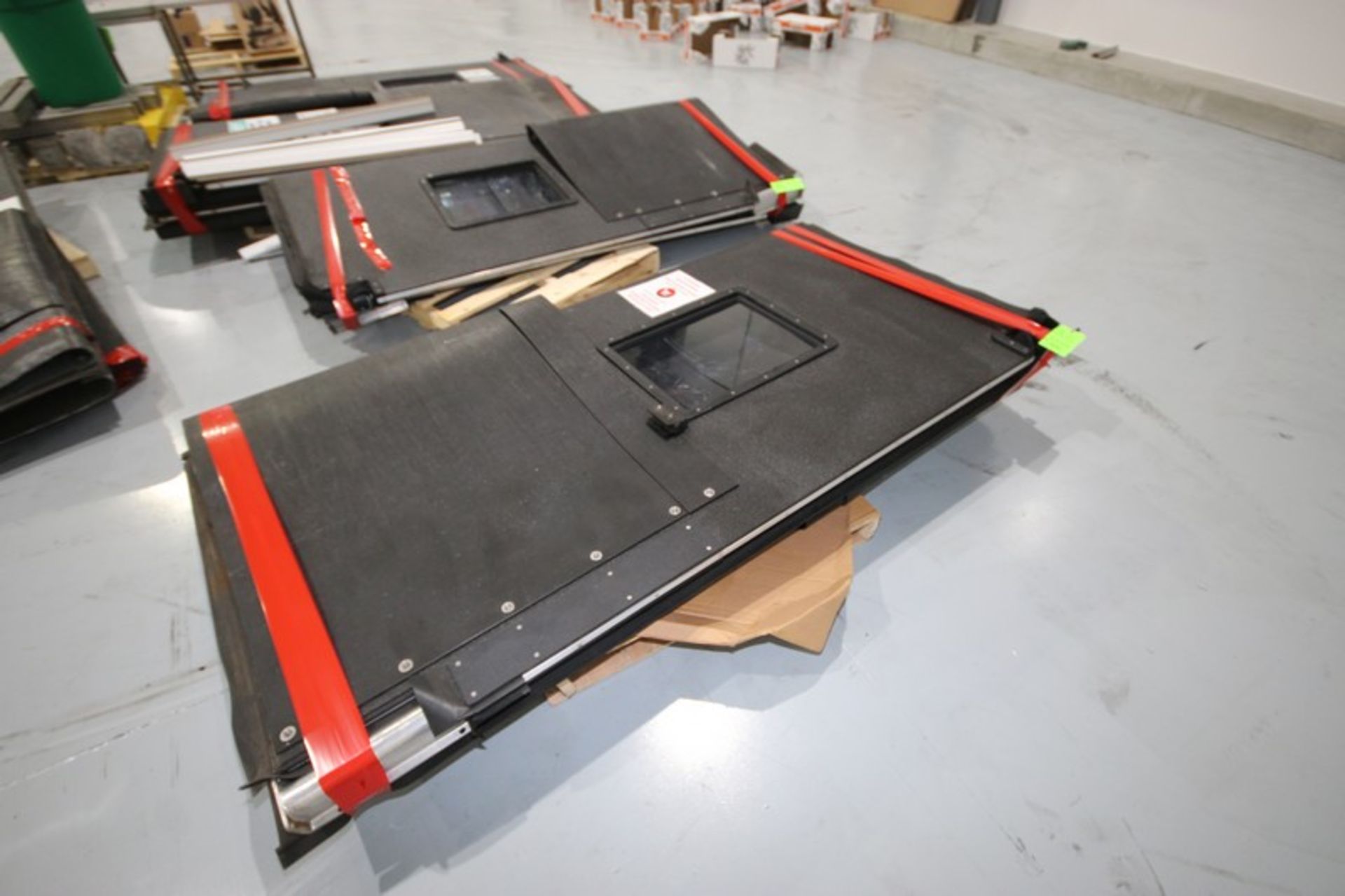 Double Swing Plant Doors, Overall Height of (1) Door: Aprox. 93" H, with Sight Window & Bumpers (