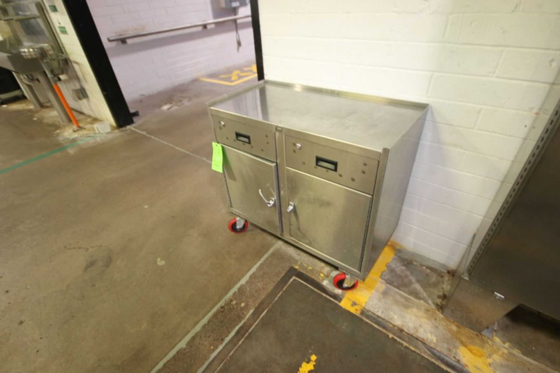 S/S Portable Cabinet, Overall Dims.: Aprox. 39-1/2" L x 18" W x 35" H, Mounted on Casters (LOCATED - Image 2 of 2