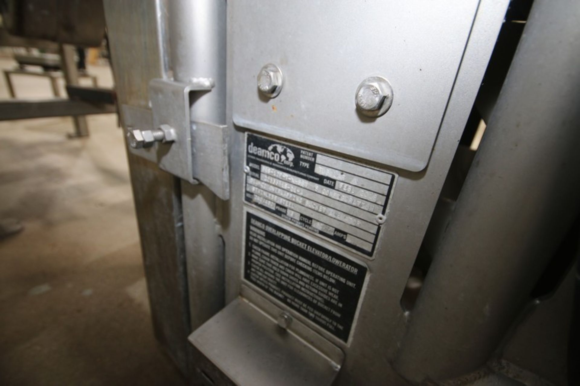 Deamco S-Configuration Bucket Elevator, M/N BES-12P-T-X-SST, S/N 22538BES-01-A, 230/460 Volts, 3 - Image 4 of 4