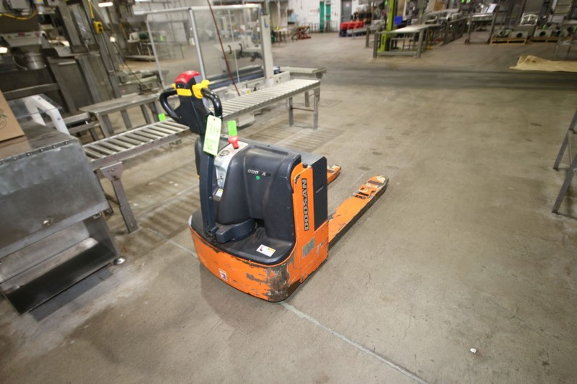 Doosan Electric Pallet Jack, M/N BW23S-7, S/N RY14G40577, 24 Volts, 4,500 Capacity, 1,434.2 Hrs. (