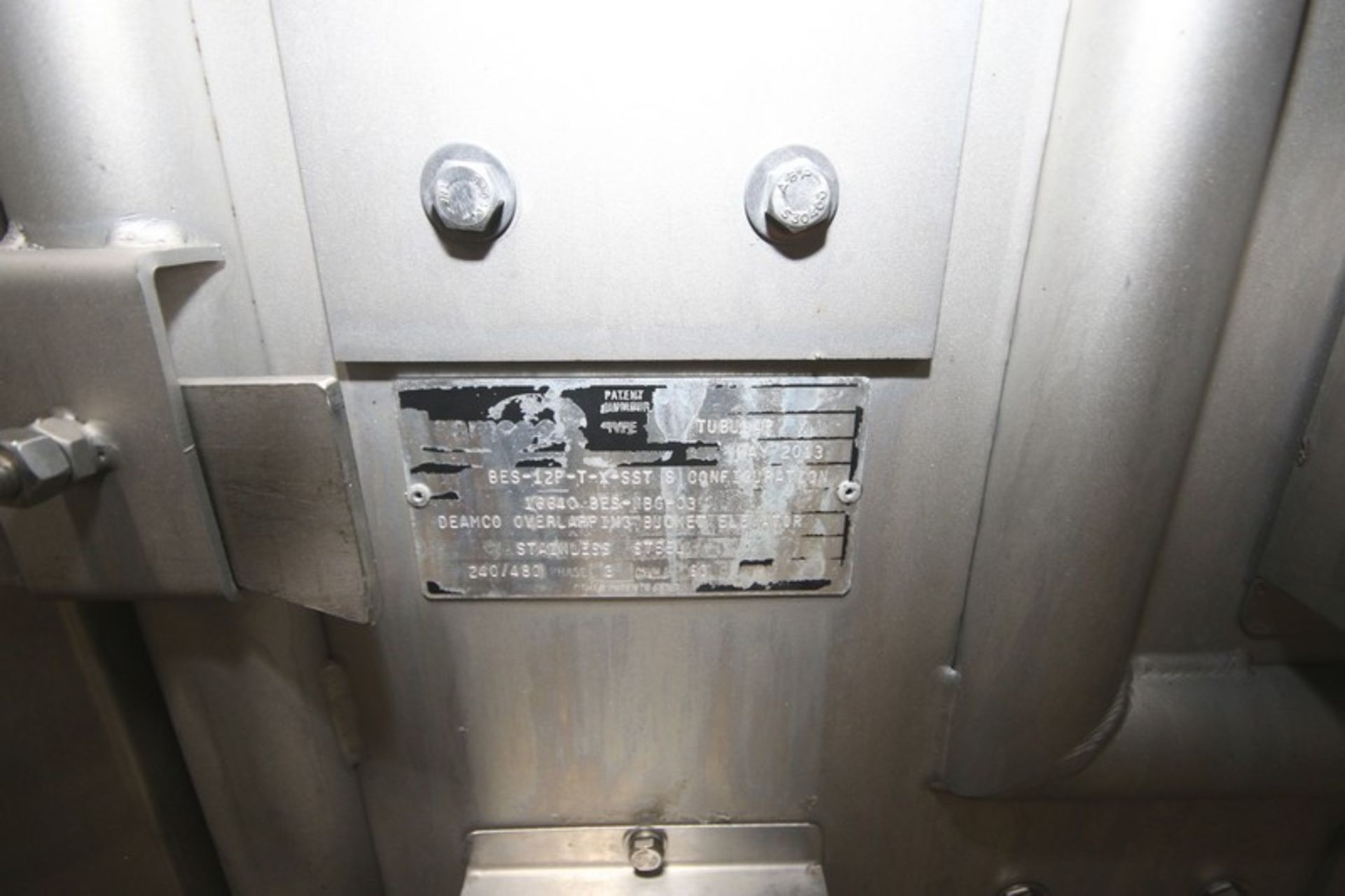 2013 Deamco S-Configuration Bucket Elevator, M/N BES-12P-T-X-SST, S/N 16640-BES-NBG-03, 240/480 - Image 3 of 4