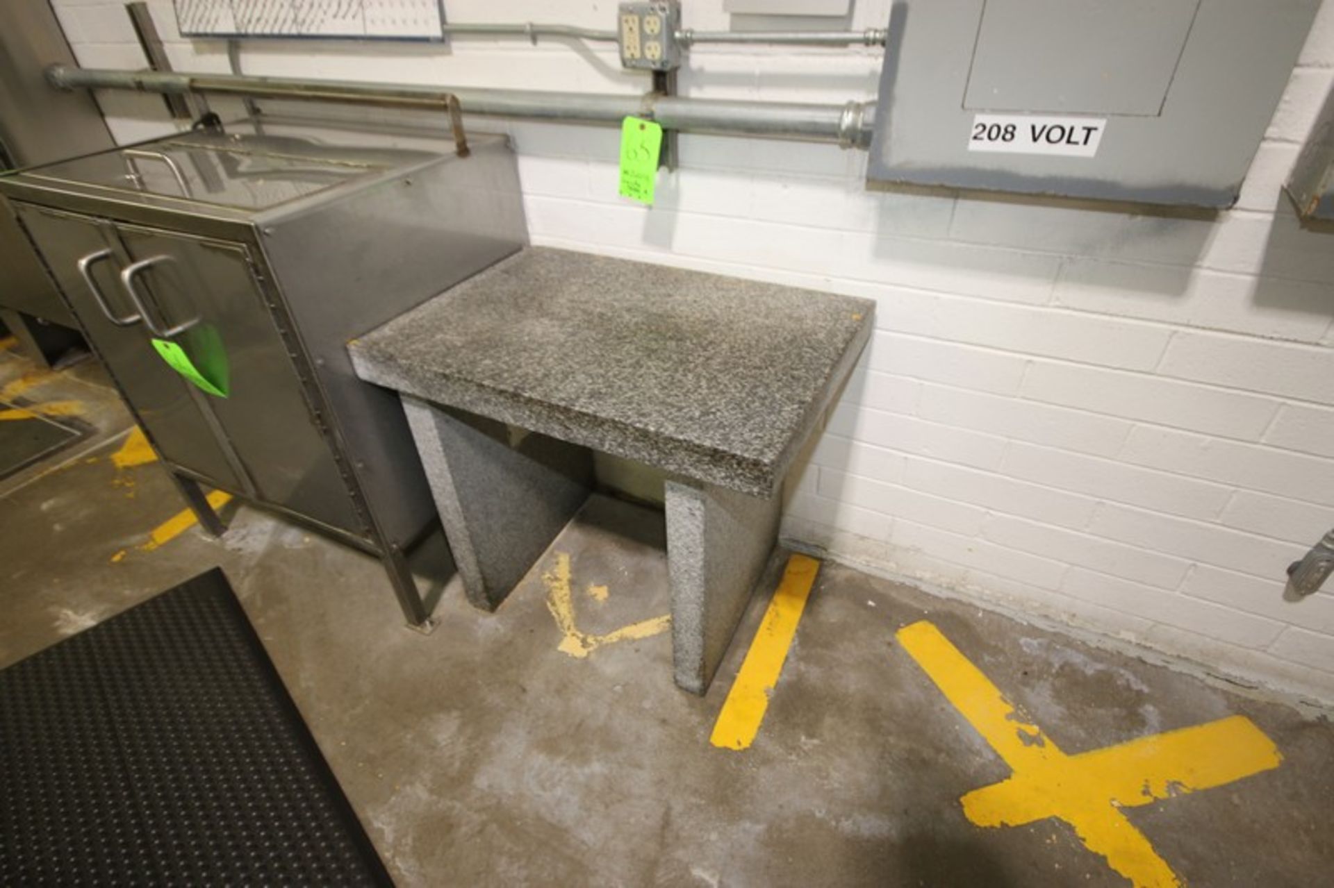 Granite Straight Edge Table, Overall Dims.: 35" L x 24" W x 31" H, Mounted on Legs (LOCATED IN