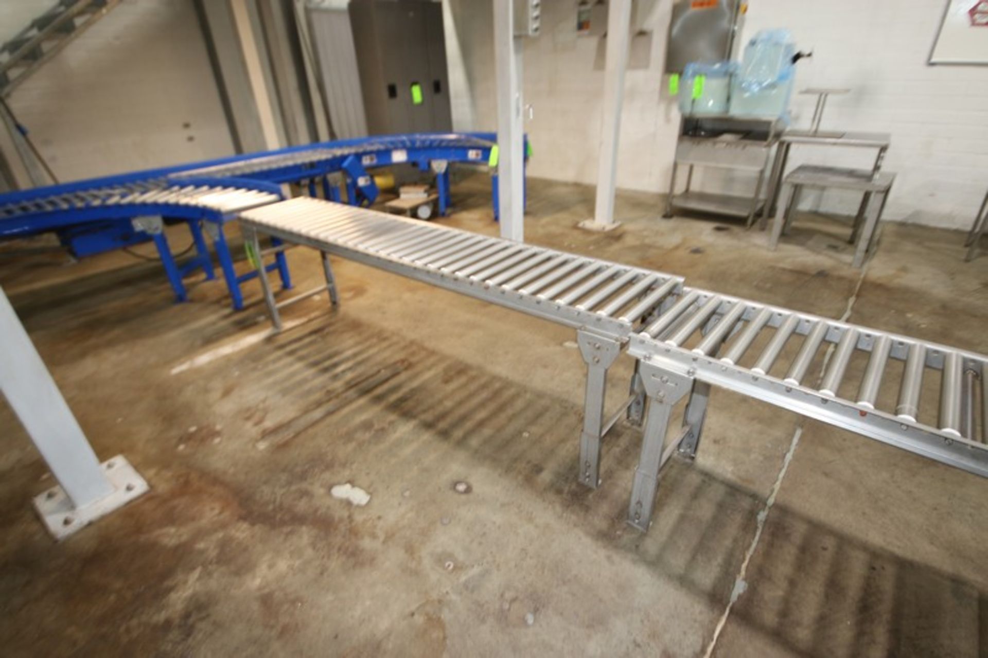 2-Straight Sections of Roller Conveyor, 1-Section Aprox. 8 ft. L x 1-Section Aprox. 4 ft. L (LOCATED - Image 2 of 3