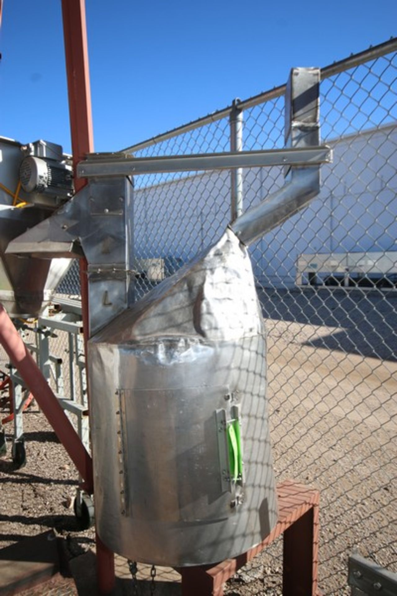 S/S Blower Unit, with Motor & S/S Frame, with S/S Single Wall Funnel (LOCATED IN SAHUARITA, AZ) ( - Image 3 of 3