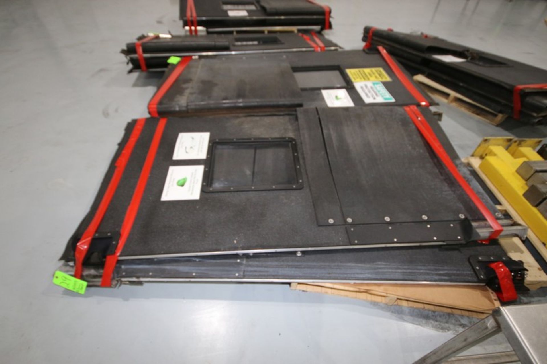 Double Swing Plant Doors, Overall Height of (1) Door: Aprox. 93" H, with Sight Window & Bumpers (