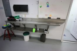 S/S Lab Counter, Overall Dims.: Aprox. 100" L x 20" W Counter Top (LOCATED IN SAHUARITA, AZ) (