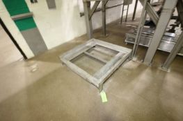 S/S Pallet Dock, Internal Dims.: Aprox. 49-1/2" L x 50 " W, All S/S Design, Bolted to Floor (LOCATED