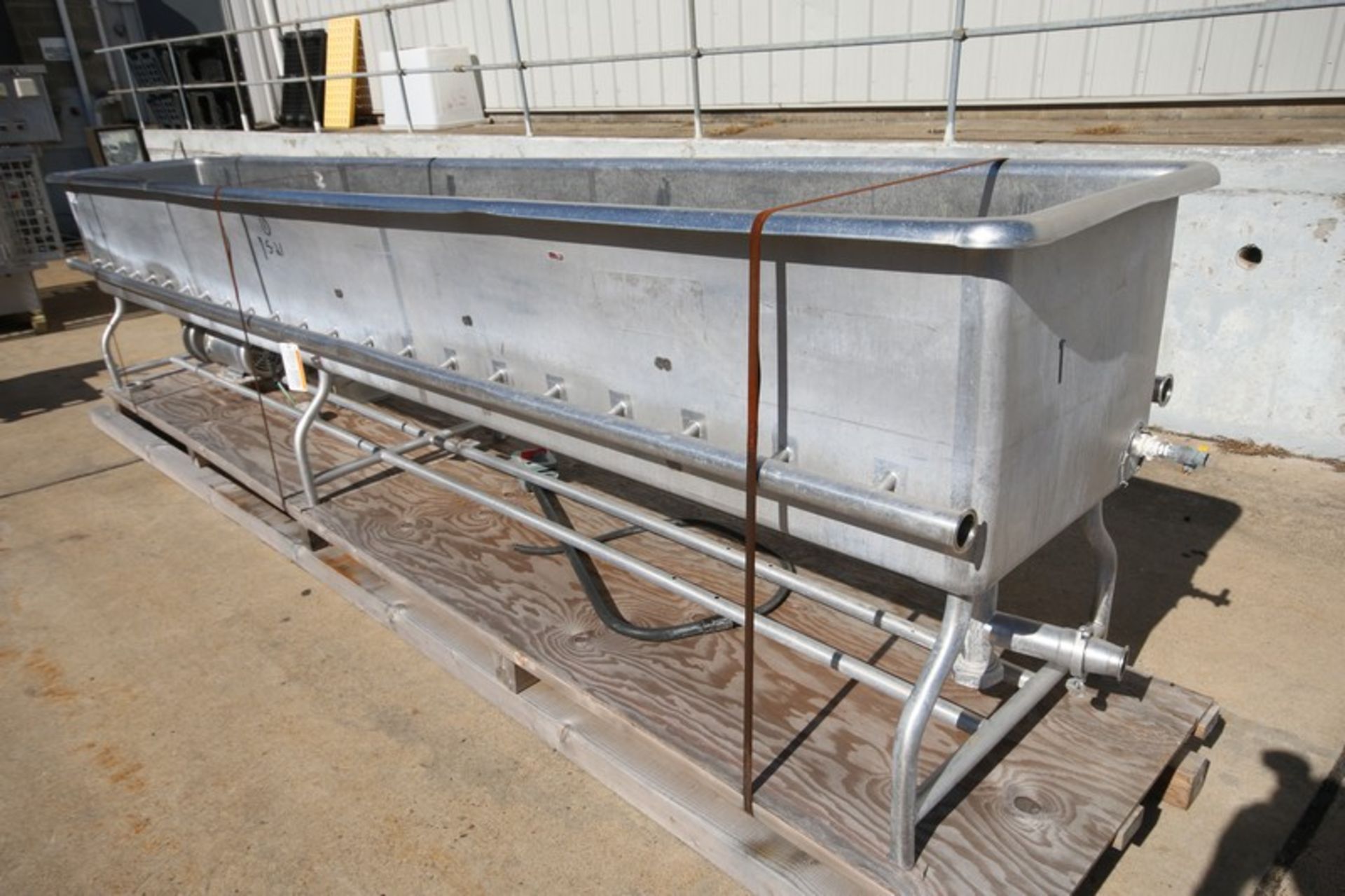 15' 6" L x 25" W x 21" H Jet Spray S/S Wash Trough /COP Tank, with Fristam 3 hp/1760 rpm On-Board - Image 7 of 7