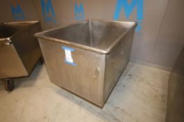 45" L x 34" W x 28" D Portable S/S Tote(INV#81428)(Located @ the MDG Auction Showroom in Pgh., PA)(