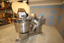 Nussex S/S Bakery Dough Mixer, Model N160-HD-3DSS, SN NB-94-1-786-M, with 34" W x 19" D Bowl with