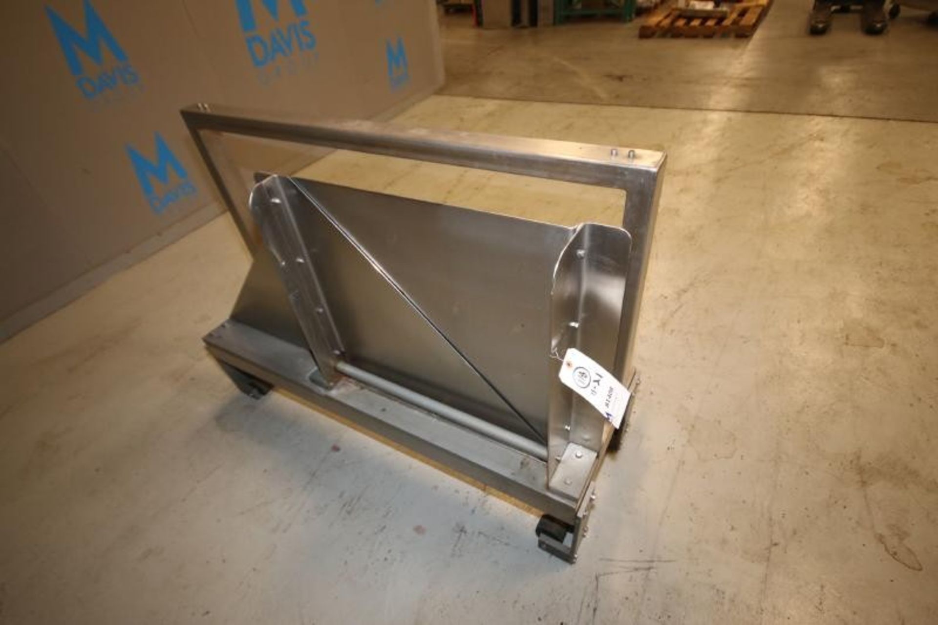 S/S Rack with Rollers, 55" L x 27" W x 41" H,Mounted on Wheels (INV#81408)(Located @ the MDG Auction - Image 2 of 3