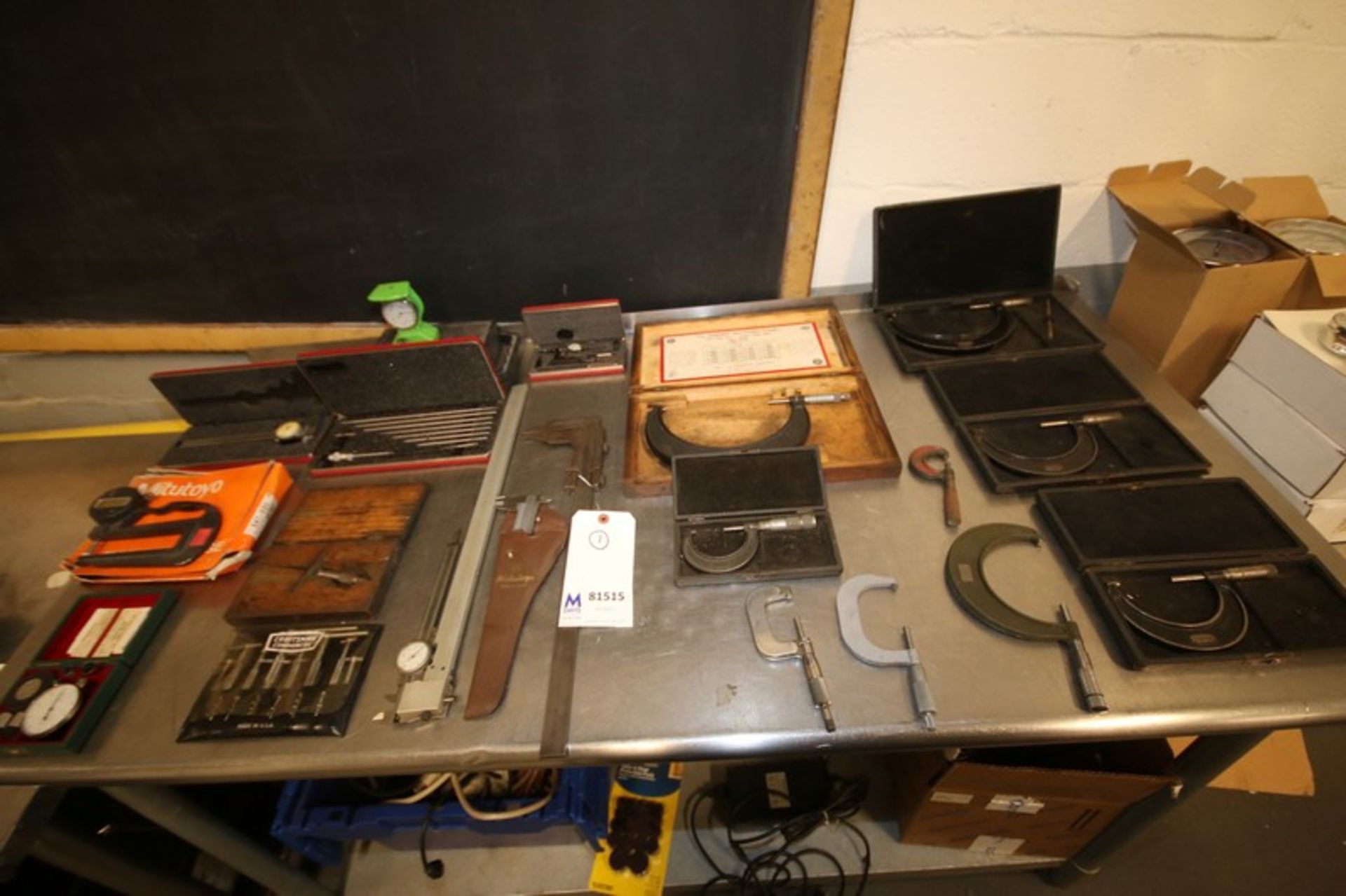 Lot of Assorted Machine Shop Gauges Including Starrett, Lufkin & Other Micrometers, Mitutoyo &