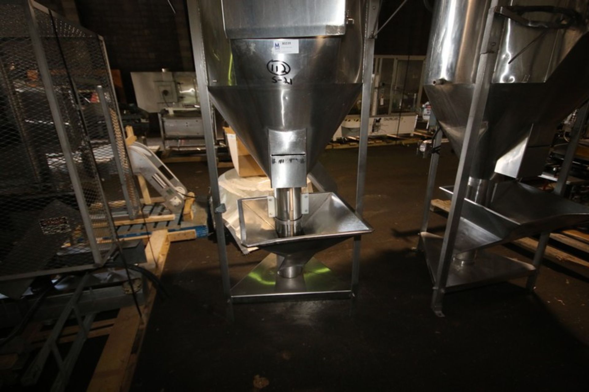 American Extrusion S/S Vertical Meal Mixer, with Cone Bottom & Aprox. 26" W x 23" L Feed Hopper with - Image 2 of 10