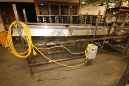 11' 6" L x 20" W x 36" H Power Belt Conveyor with14" W S/S Belt & (2) Top Mounted Heaters, (Note:
