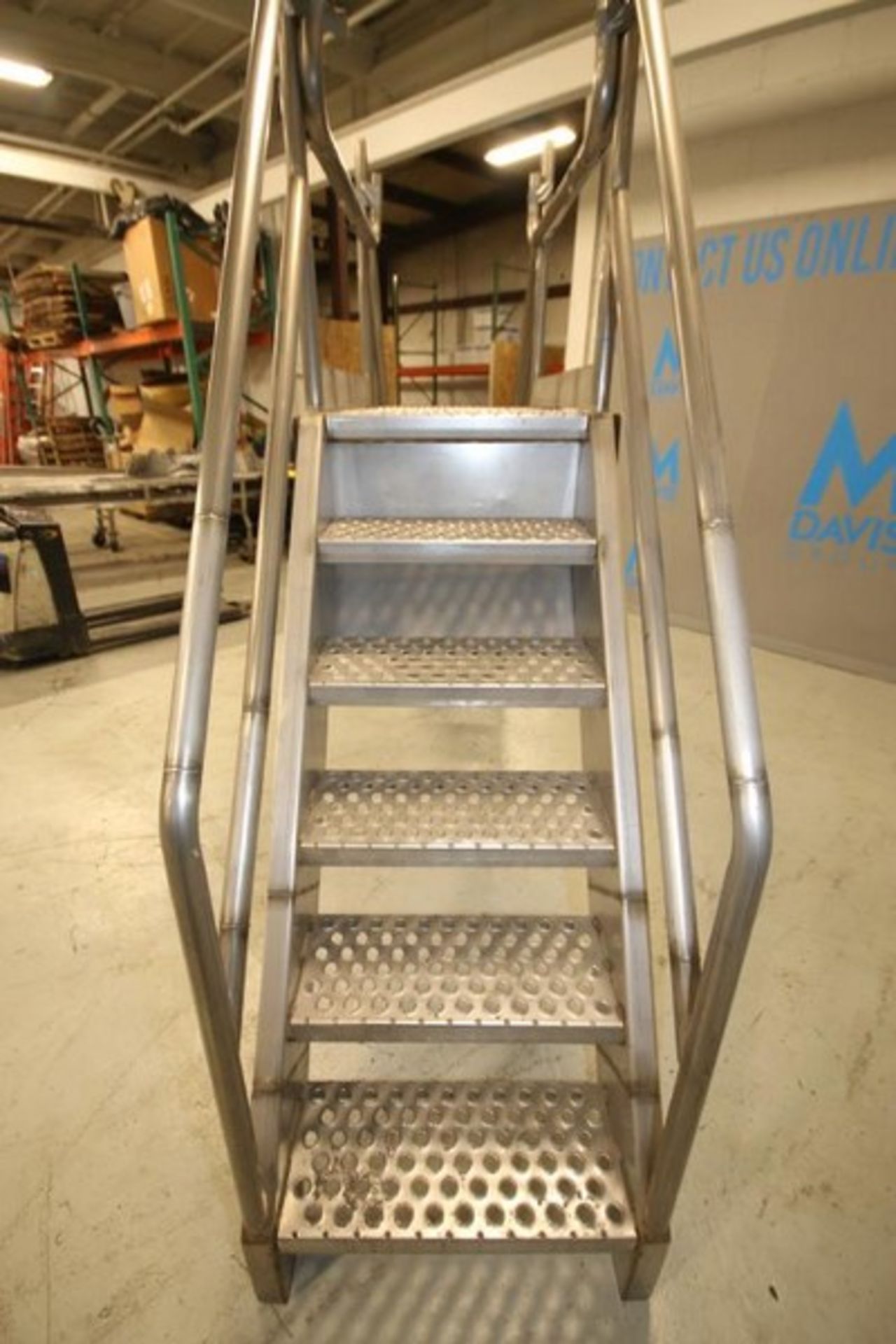 10'L x 30"W x 57"H S/S Conveyor CrossoverPlatform with Handrail & Grated Floor(INV#81394)( - Image 4 of 5