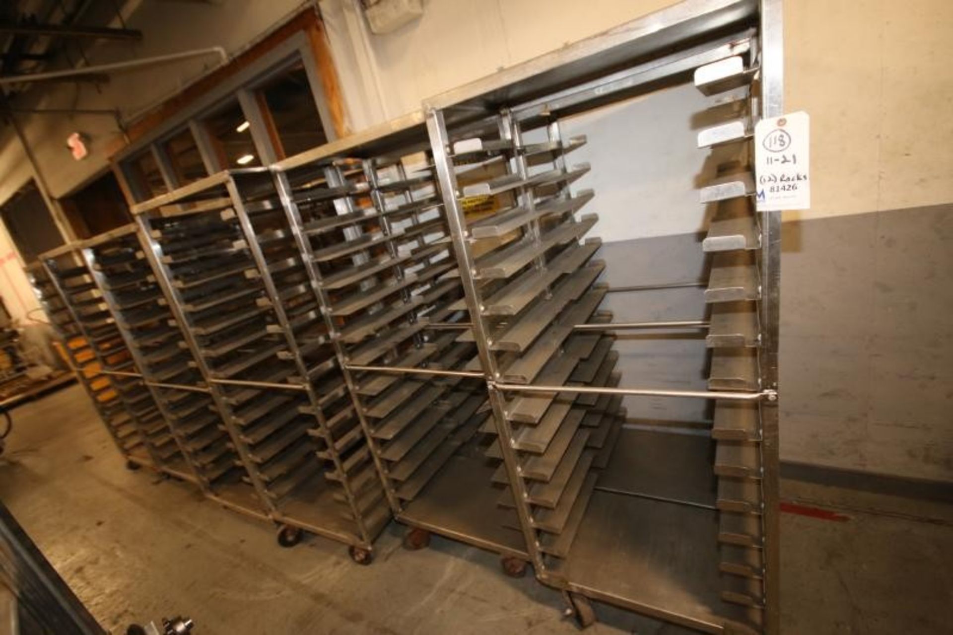 Lot of (12) 29" L x 18" D x 67" H S/S Portable Racks with Dividers (INV#81426)(Located @ the MDG - Image 2 of 3