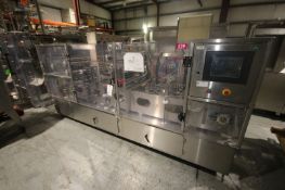 Pac-Tec 6-Wide Cup Filler,M/N PT-65, S/N 2229, 220 Volts, 3 Phase, with Control Panel, with Allen-