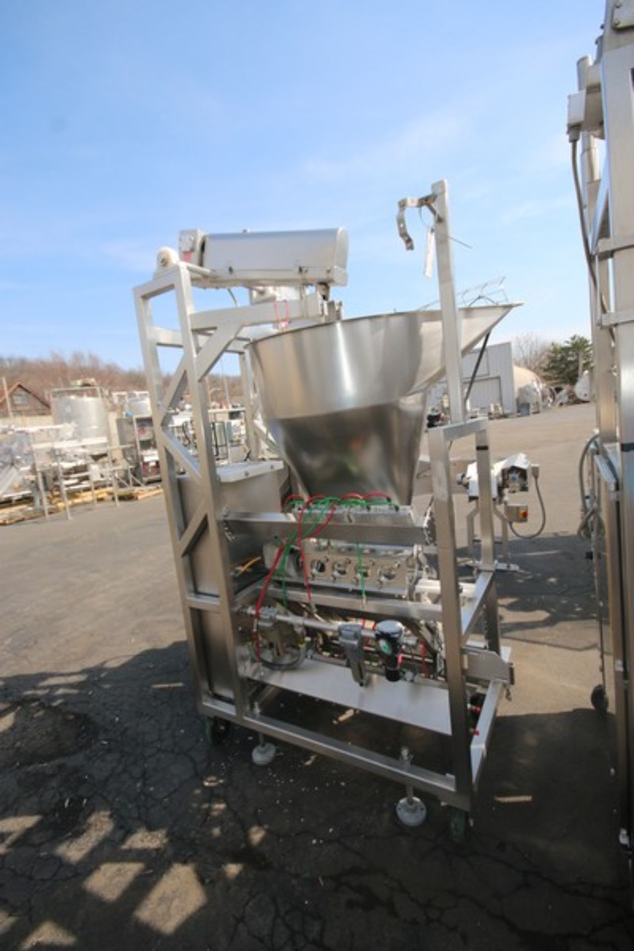 Raque S/S 4-Piston Filler,M/N PF2.5-4, S/N 1000164, with Hopper, 460 Volts, 3 Phase, Mounted on - Image 4 of 9