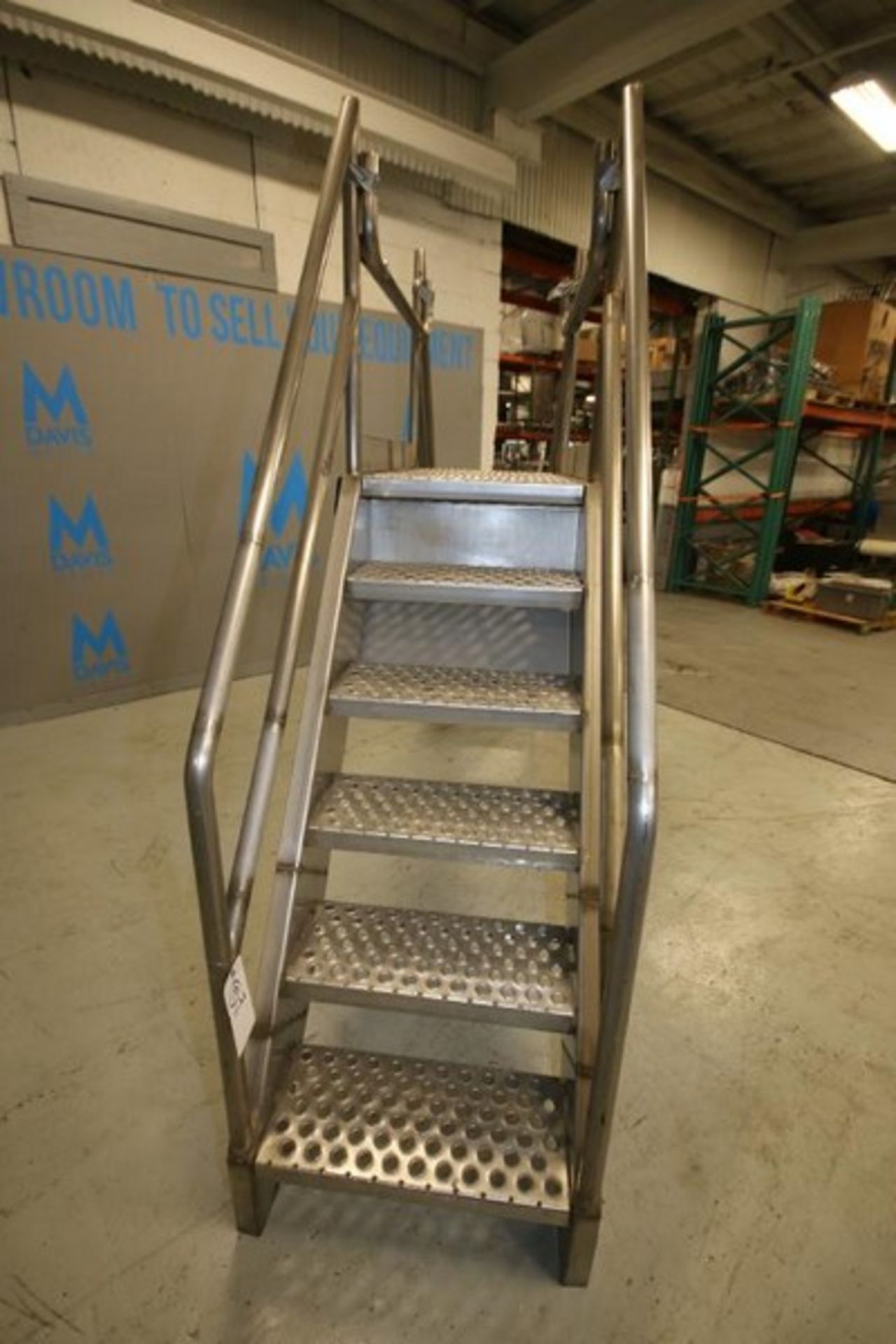 10'L x 30"W x 57"H S/S Conveyor CrossoverPlatform with Handrail & Grated Floor(INV#81394)( - Image 3 of 5