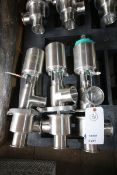 Lot of 3 Qty Tri Clover 2.5" 3-Way Long Stem Clamp Type, Model 761, SS Air Valves(INV#78028)