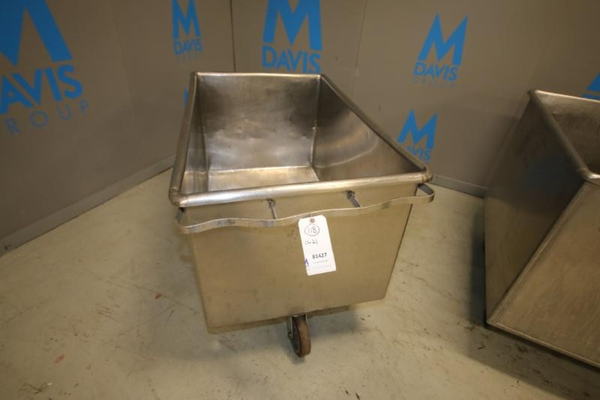 49" L x 29" W x 25" D Portable S/S Tote(INV#81427)(Located @ the MDG Auction Showroom in Pgh., PA)(