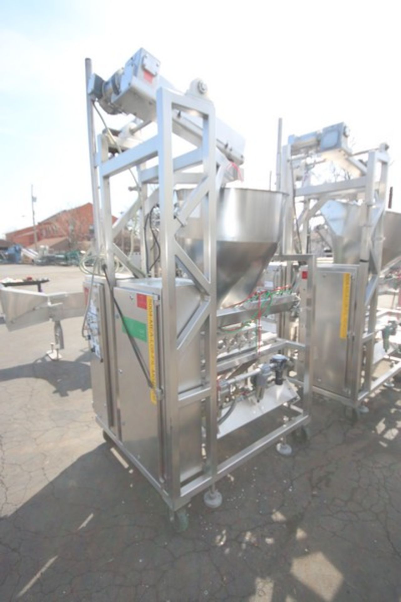 Raque S/S 4-Piston Filler,M/N PF2.5-4, S/N 1000164, with Hopper, 460 Volts, 3 Phase, Mounted on - Image 2 of 9