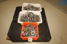 Aprox. 300 lbs. of Assorted S/S Sanitary Grade Clamps from 1.5" to 6" (INV#80593)(Located @ the