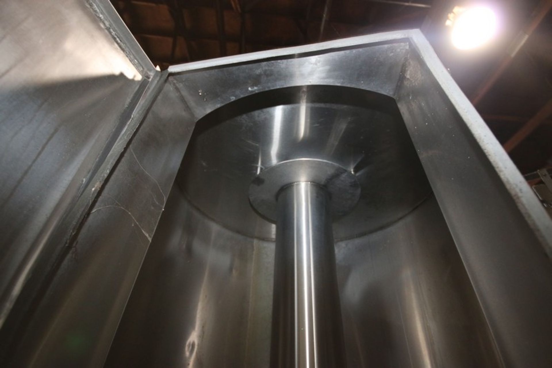 American Extrusion S/S Vertical Meal Mixer, with Cone Bottom & Aprox. 26" W x 23" L Feed Hopper with - Image 7 of 10