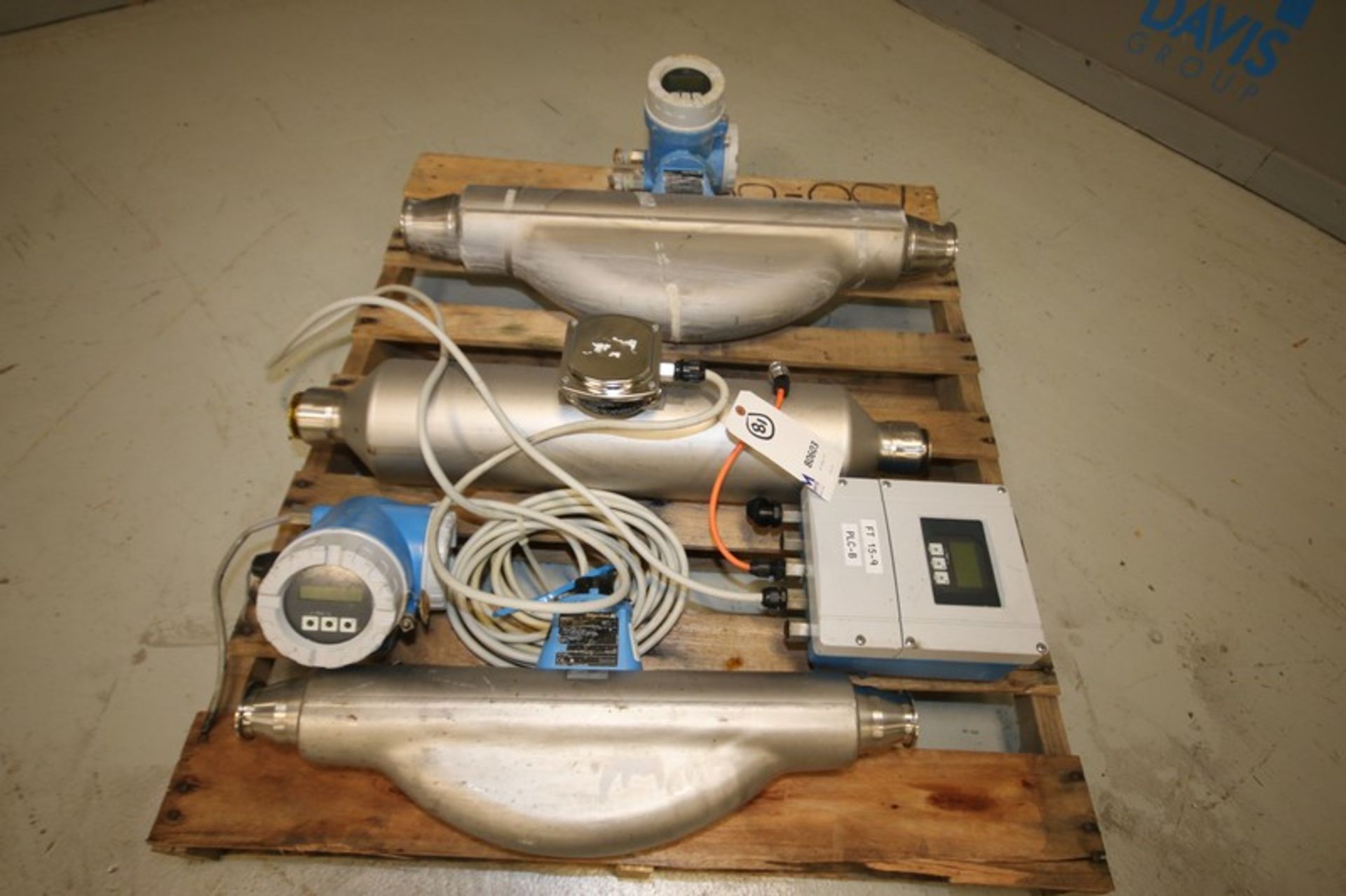 Lot of (3) Endross Hauser 2", & 3" S/S Flow Meters Type Pro Mass F & I, Order Numbers 80F50-E2W7/