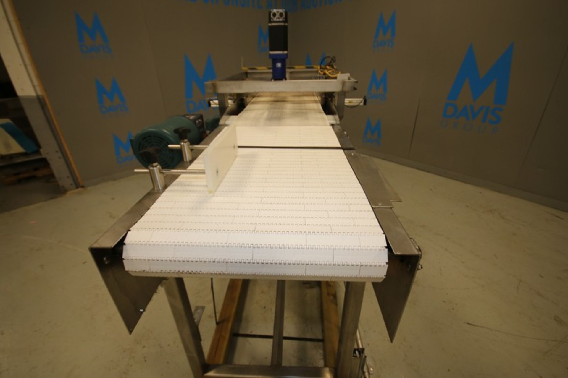 BMI 8' L x 42" W S/S Belt Conveyor with 20" W 2-Pc Plastic Chain & Belt, (2) 3/4 hp/1725 & 1425 rpm, - Image 2 of 6