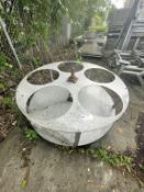 5' W Round Aluminum Table with (5) 20" Cutouts(INV#80245)(Located @ the MDG Auction Showroom in