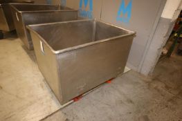 45" L x 34" W x 28" D Portable S/S Tote(INV#81429)(Located @ the MDG Auction Showroom in Pgh., PA)(