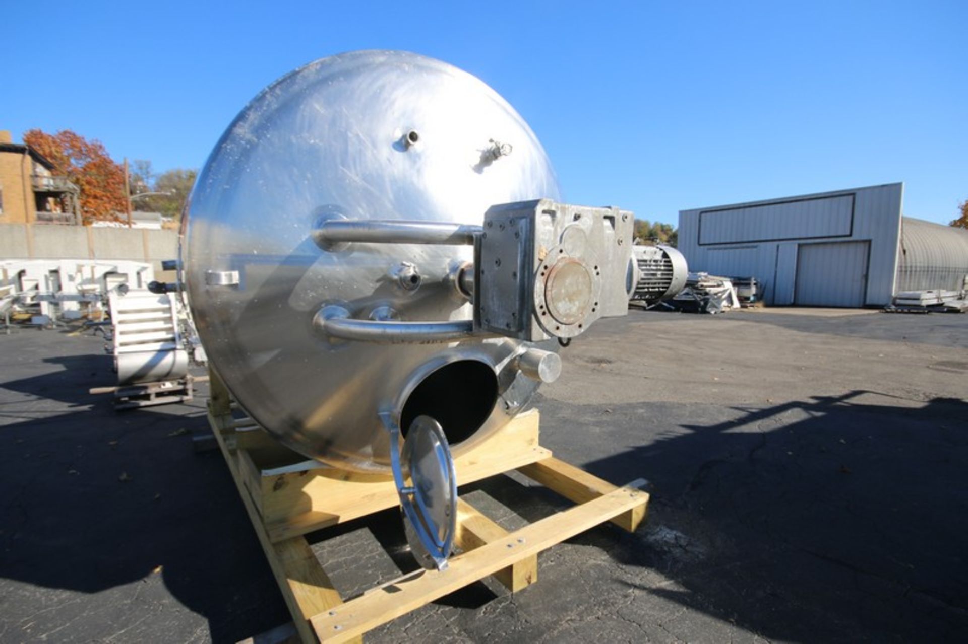 Feldmeier Aprox. 1,200 Gal. Dome Top Cone Bottom S/S Processor, SN E-321-06, with Scrape Surface - Image 3 of 13