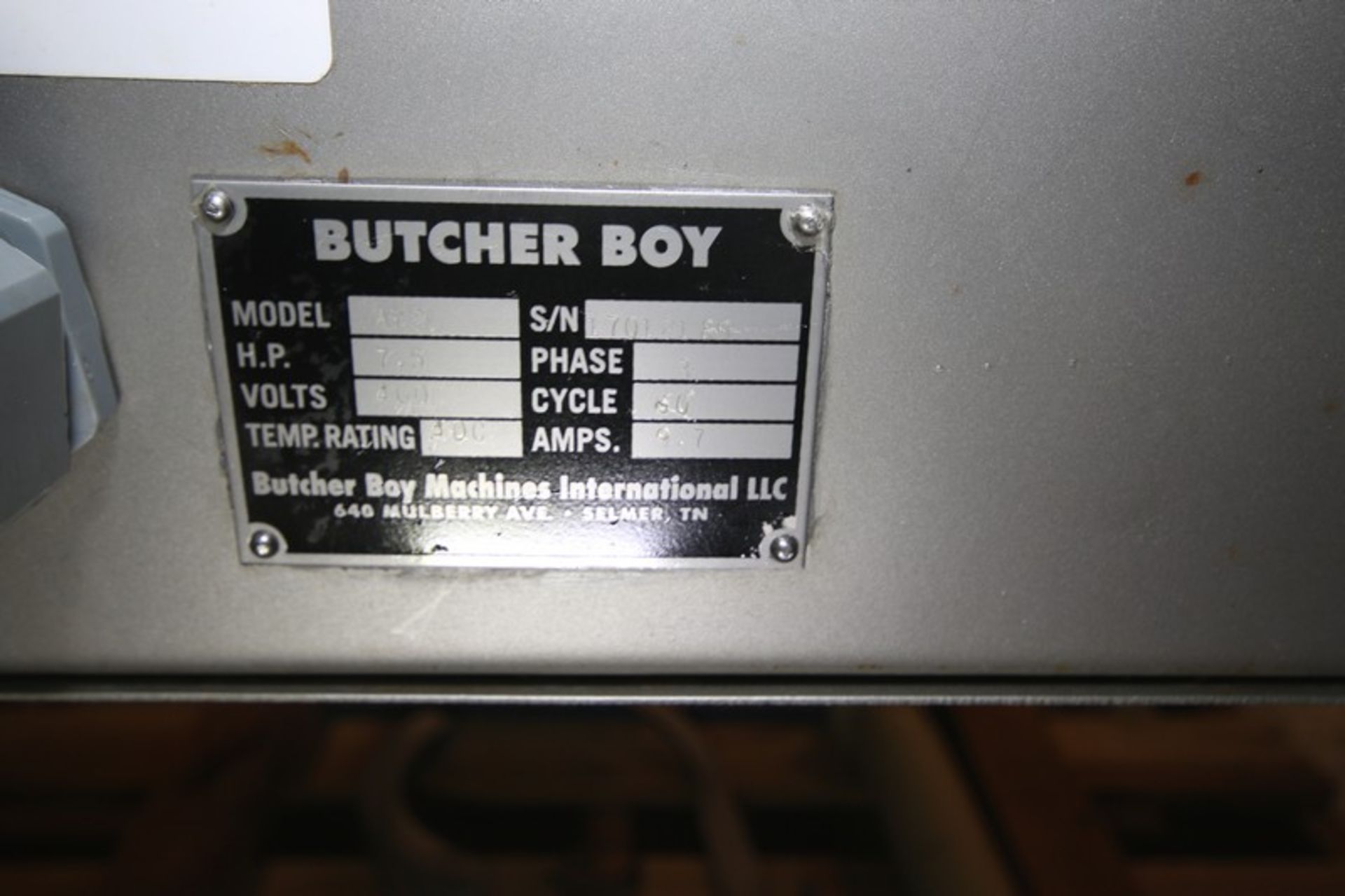 Butcher Boy S/S Floor Grinder, Model A52, SN 17012189, 7.5 hp, 460 V (INV#83499)(Located @ the MDG - Image 7 of 7