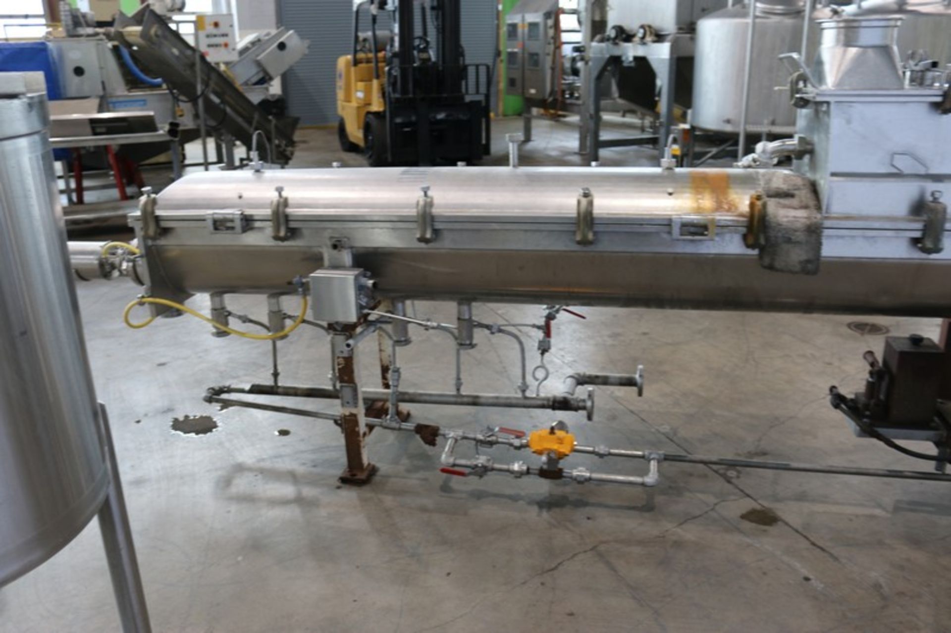 Direct Steam Inject S/S Cheese Auger Cooker, Overall Length: Arox.15' L, with Baldor 10 hp S/S - Image 8 of 13