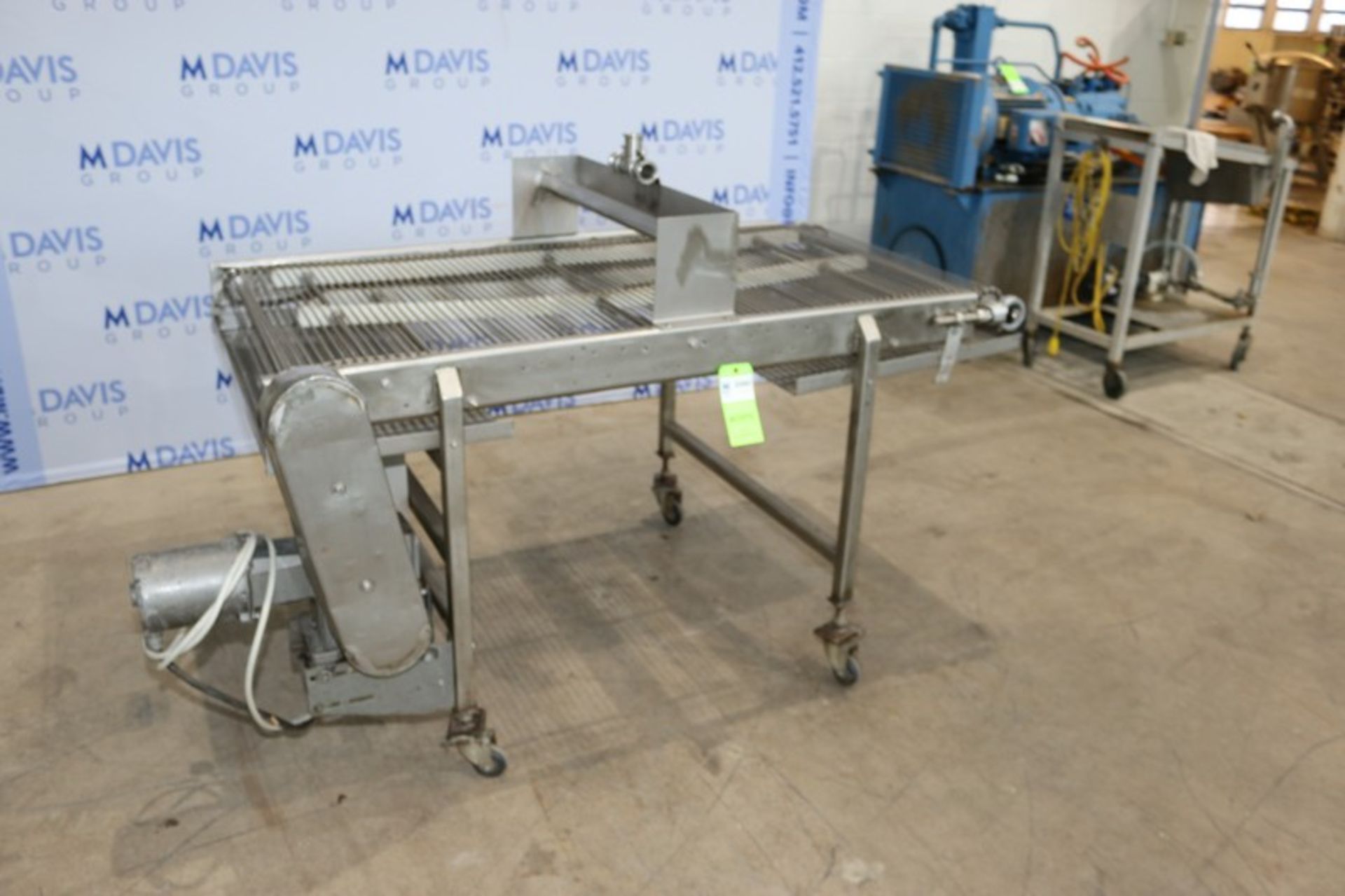Straight Section of S/S Conveyor, with Top Applicator Mounted, Aprox. 29" W Belt with Motor, Mounted - Image 2 of 6