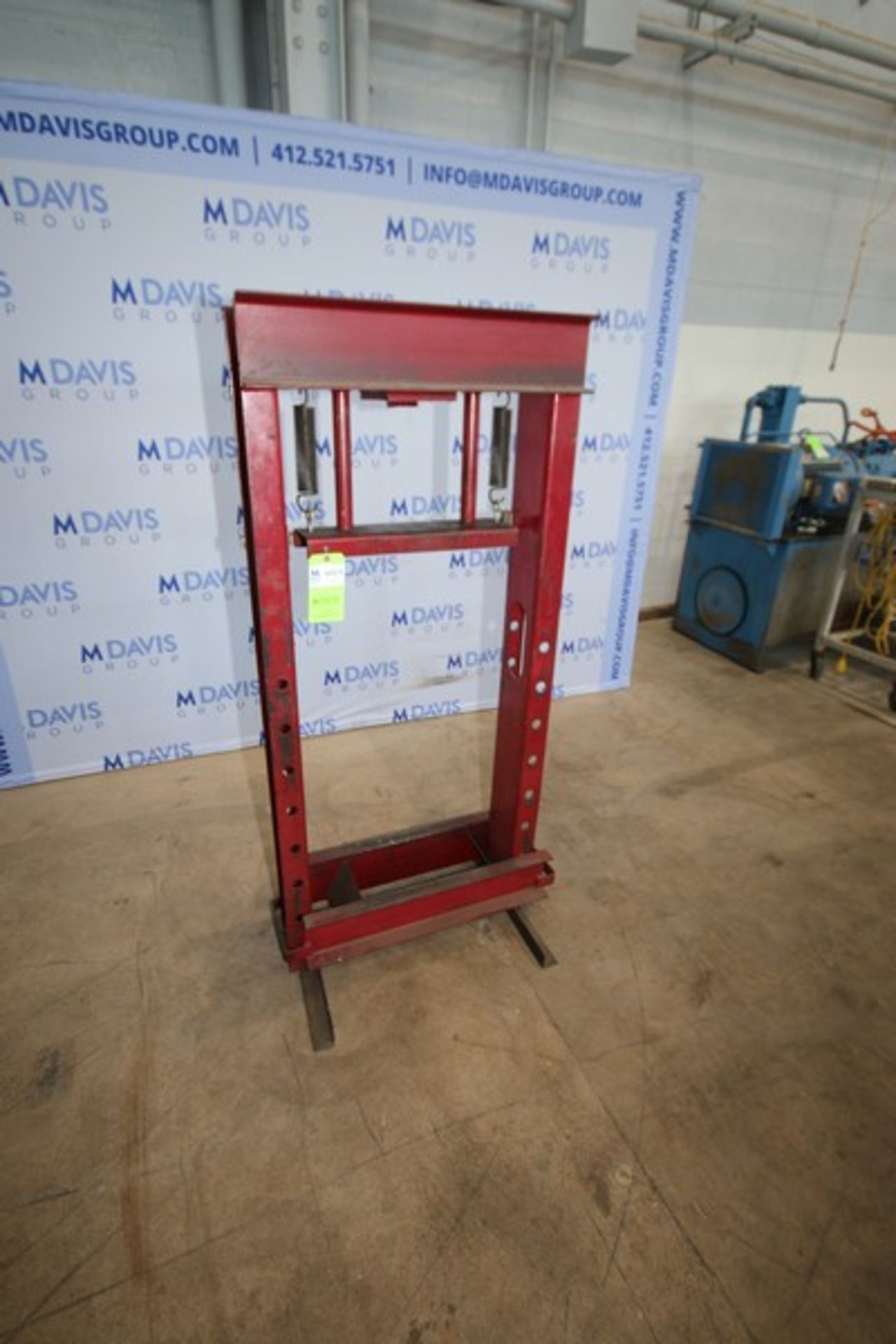 Hydraulic Press Frame, Overall Dims.: Aprox. 33" L x 65" H (NOTE: Missing Press Components--See