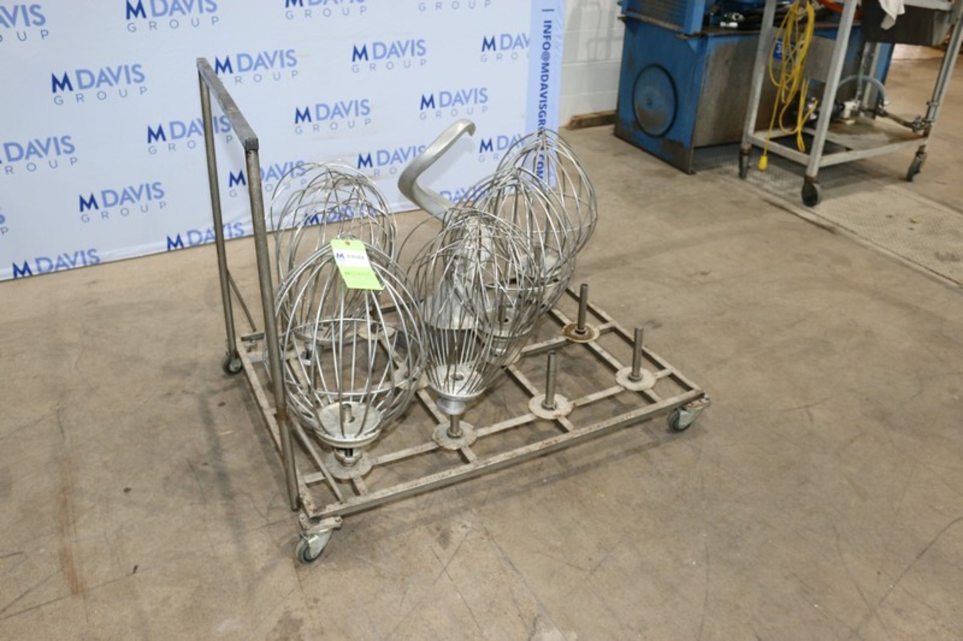 (5) Whisk Attachments for Mixer, with (1) Dough Hook Attachment, Mounted on S/S Portable Cart (INV# - Image 2 of 4