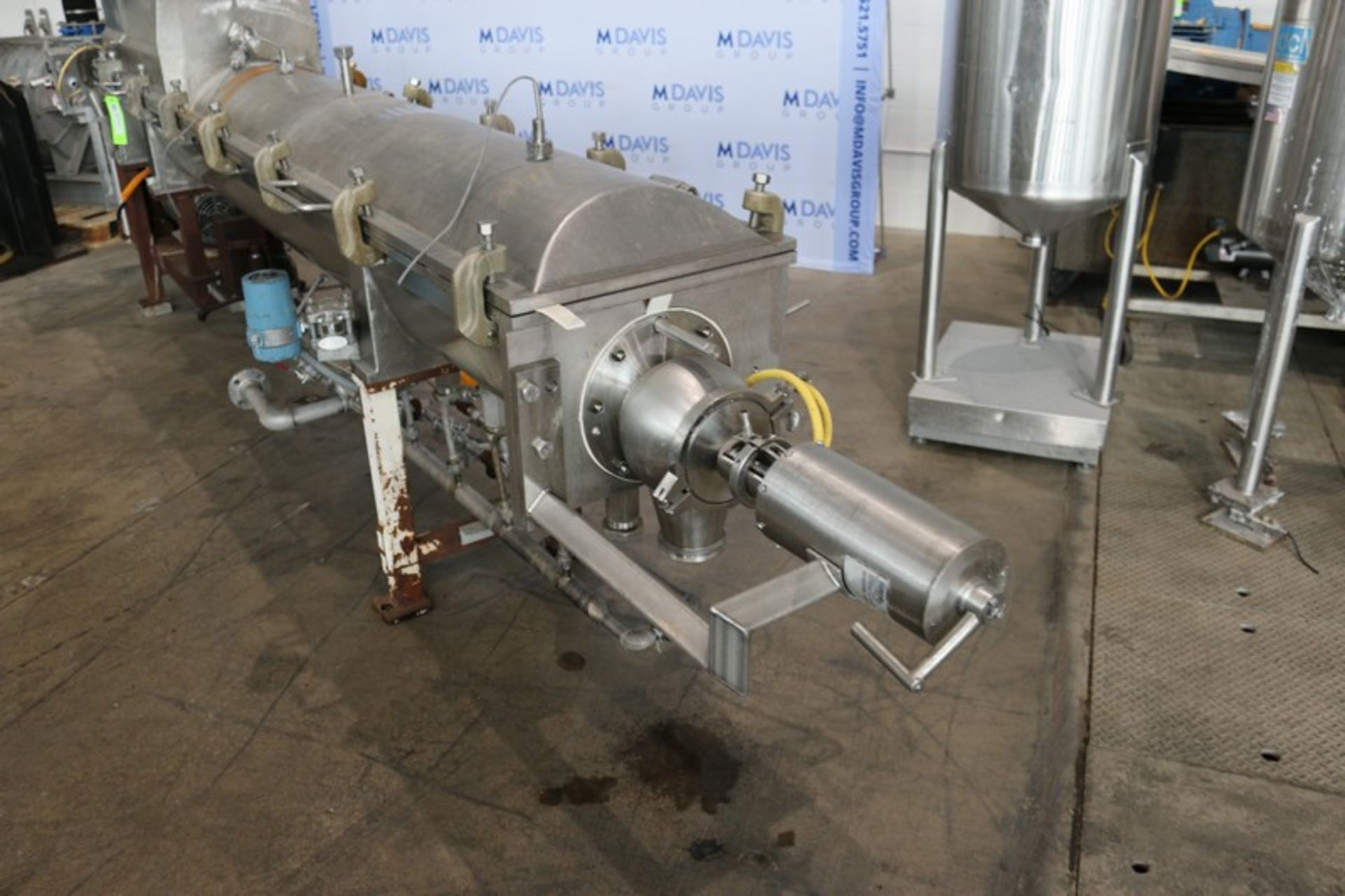 Direct Steam Inject S/S Cheese Auger Cooker, Overall Length: Arox.15' L, with Baldor 10 hp S/S - Image 5 of 13