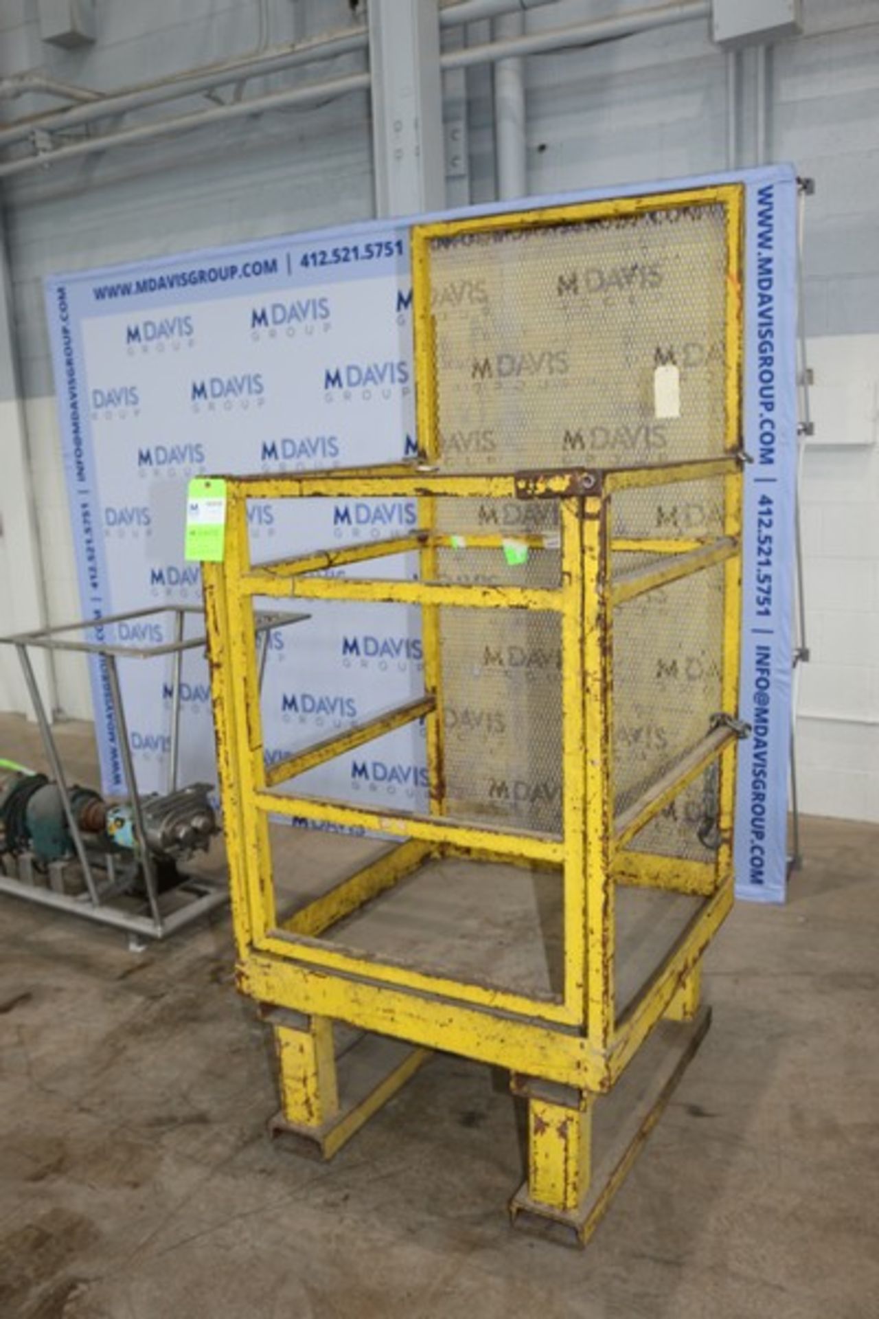 Man Cage Forklift Attachment, Overall Dimensions: Aprox. 37" L x 33-1/2" W x 82" H, with Swing - Image 2 of 4