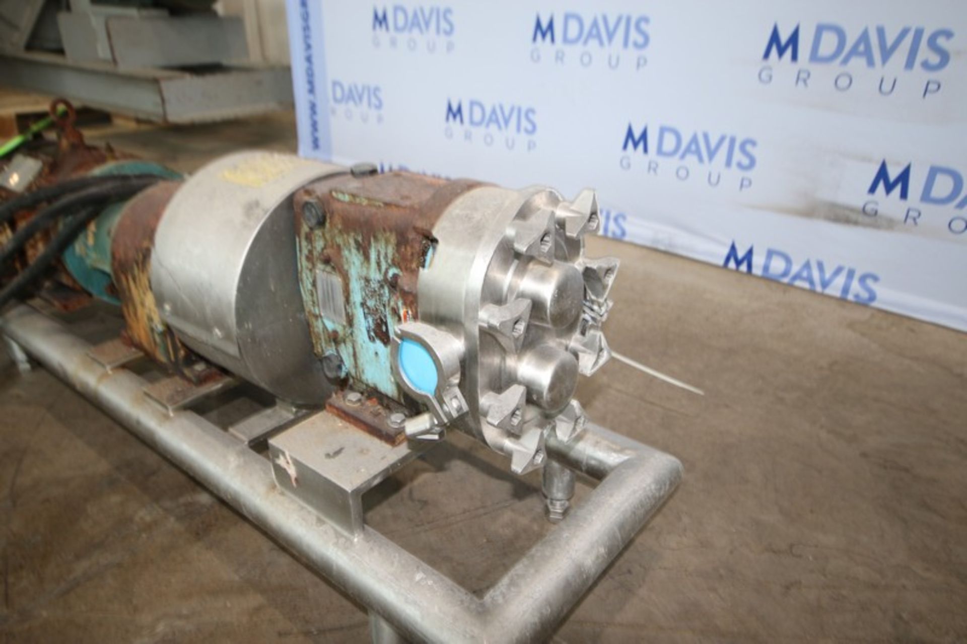 WCB 5 hp Positive Displacement Pump, M/N 030, S/N 349864 04, with Aprox. 1-1/2 Clamp Type Inlet/ - Image 4 of 7