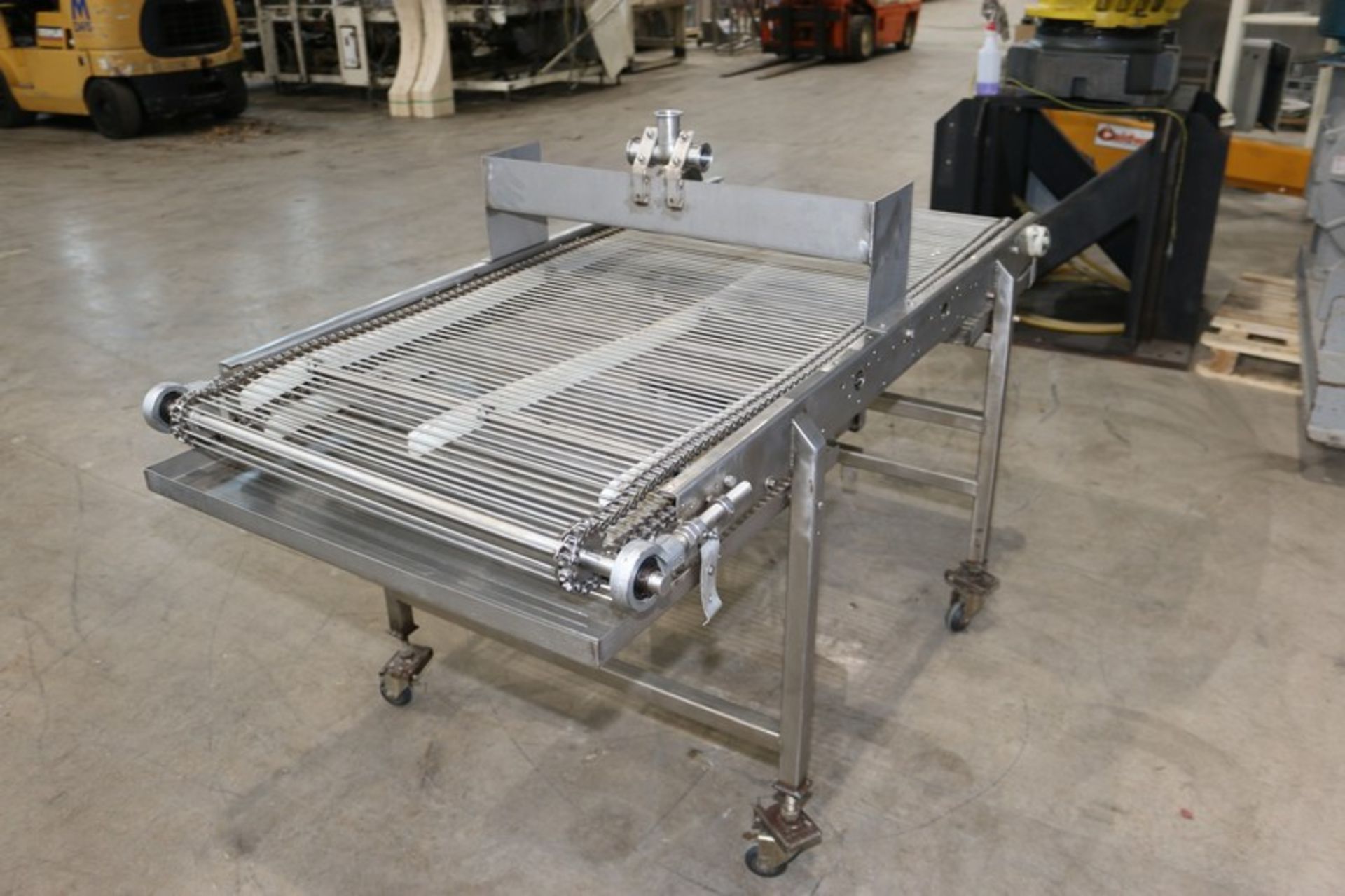 Straight Section of S/S Conveyor, with Top Applicator Mounted, Aprox. 29" W Belt with Motor, Mounted - Image 6 of 6