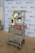 Comtec Pie & Tart Press, M/N 2200, S/N C-235, 220 Volts, Mounted on Portable S/S Frame (INV#83095)(