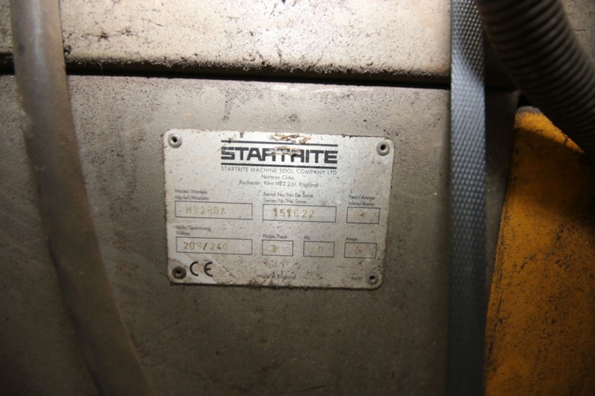 Startrite Horizontal Band Saw,M/N HB280A, S/N 151622, 208/240 Volts, 3 Phase, Mounted on Portable - Image 8 of 8