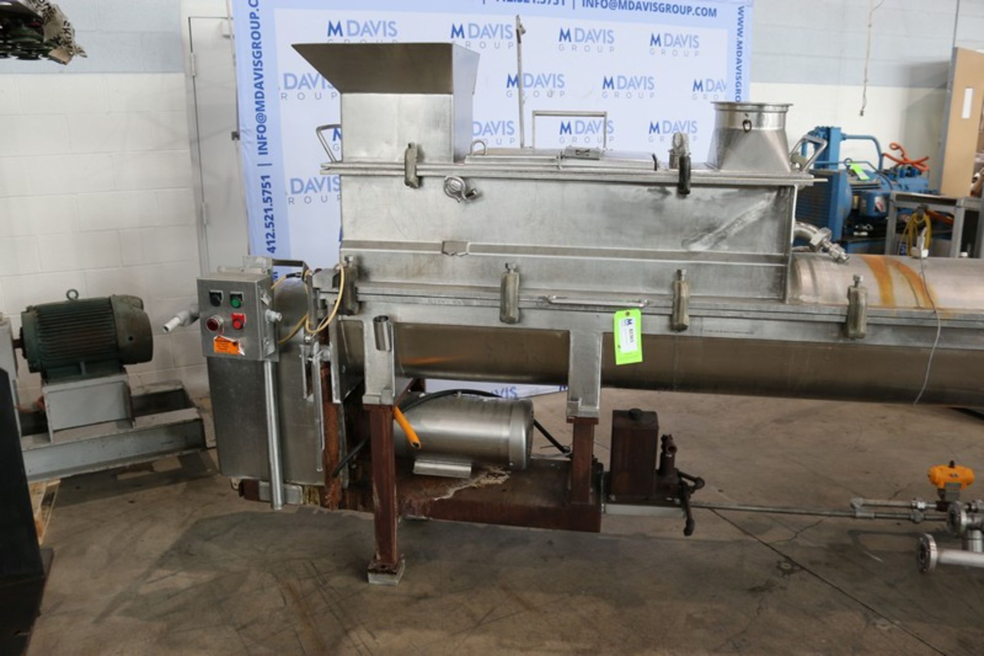 Direct Steam Inject S/S Cheese Auger Cooker, Overall Length: Arox.15' L, with Baldor 10 hp S/S - Image 3 of 13