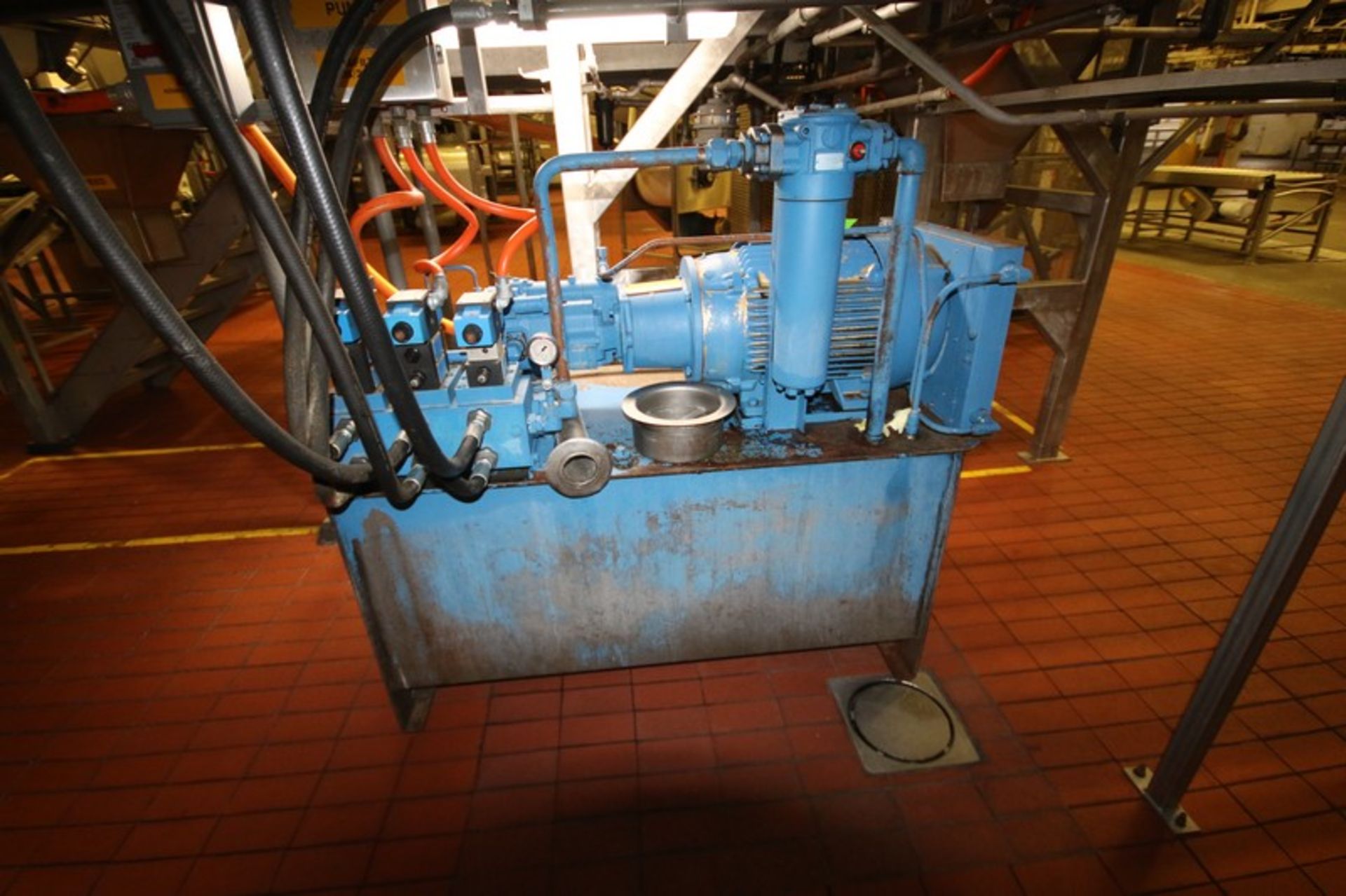 American Industrial 50 hp Hydraulic Unit, M/N BM522-3, 300 PSI Tubes, with Baldor 1755 RPM Motor, - Image 5 of 7