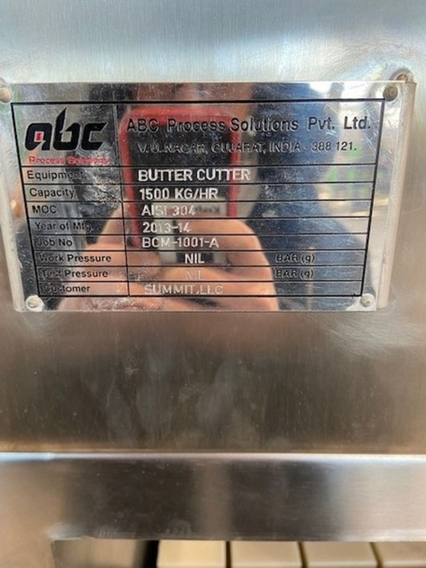 2013/2014 ABC Butter Cutter, 1500 KG/Hr., MOC: AISI304 (INV#80101)(Located @ the MDG Auction - Image 4 of 7