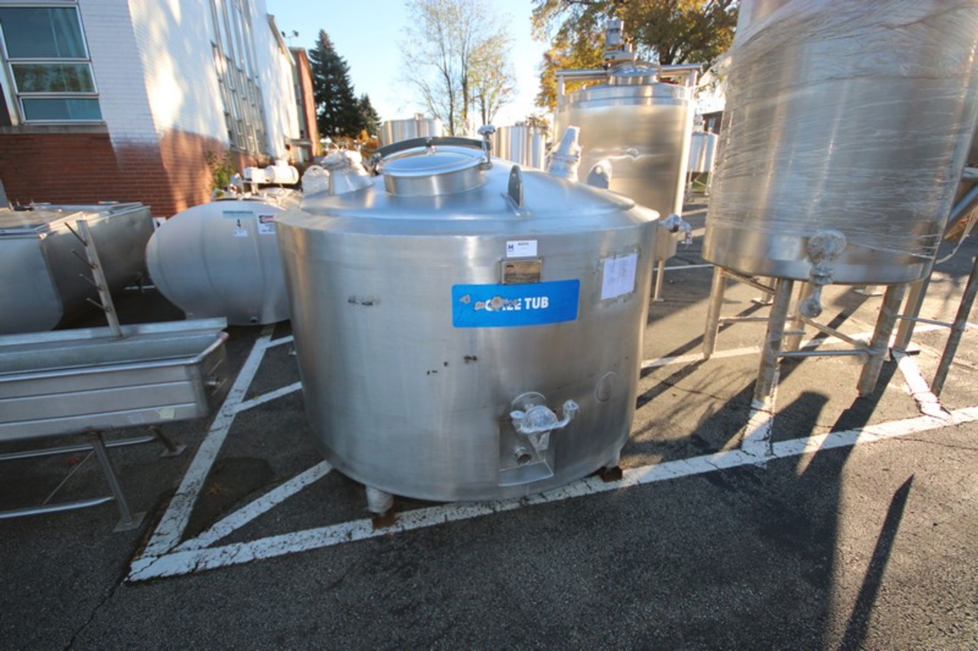2013-2014 ABC 1,500 Liters S/S Jacketed Tank, MOC = AISI316, with Single S/S CIP Spray Ball, with - Image 11 of 12