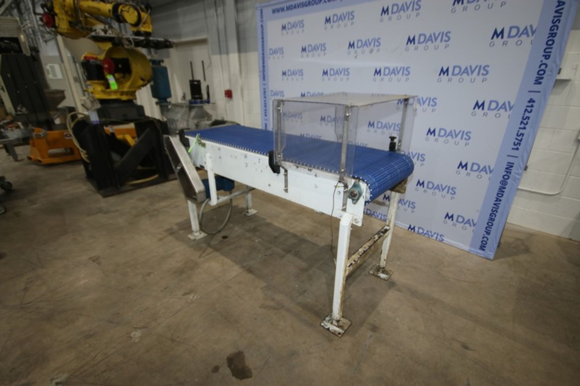 Straight Section of Conveyor, with Aprox. 24" W Blue Interlock Belt, Overall Length of Conveyor: - Image 2 of 7