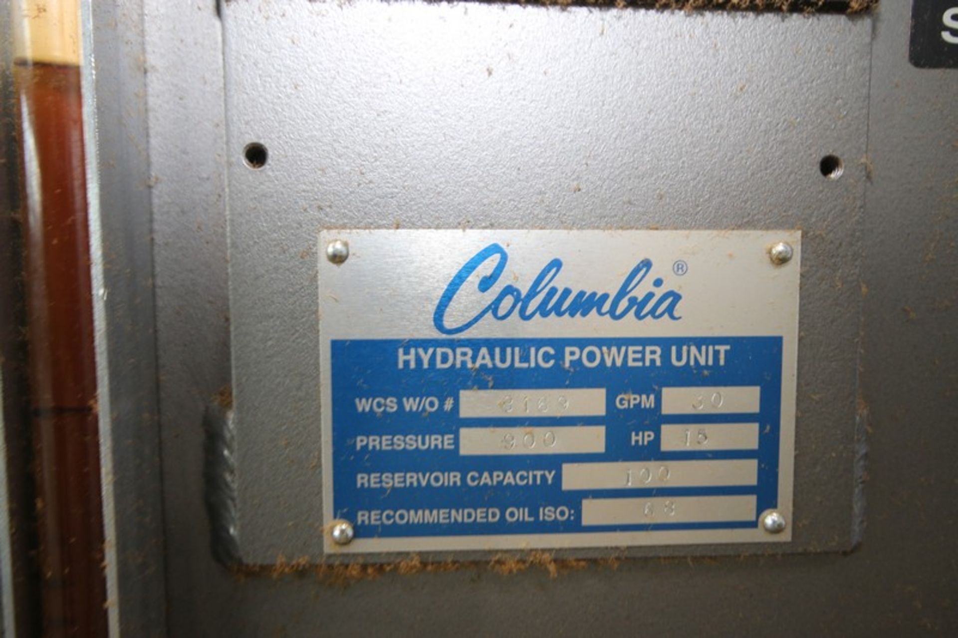 Columbia Hydraulic Power Unit, S/N 0301-6195-2270, Reservoir Cap. 100, with 15 hp Pump, with - Image 6 of 7